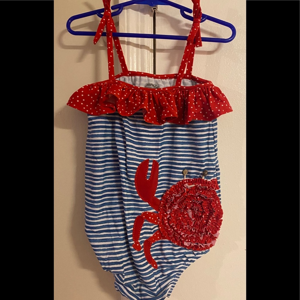 Mud pie sz 4 spaghetti strap swim suit